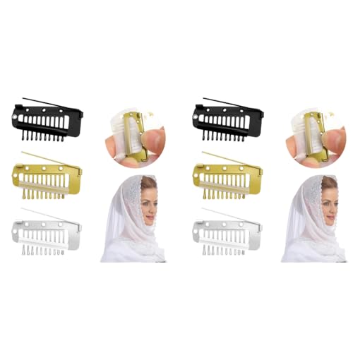MAYCREATE® 6PCS Chunni Dupatta Fixing Clip Stainless Steel Pin for Clothing Shawl Fixing Silver Gold Black MAYCREATE® 6PCS Chunni Dupatta Fixing Clip Stainless Steel Pin for Clothing Shawl Fixing Silver Gold Black